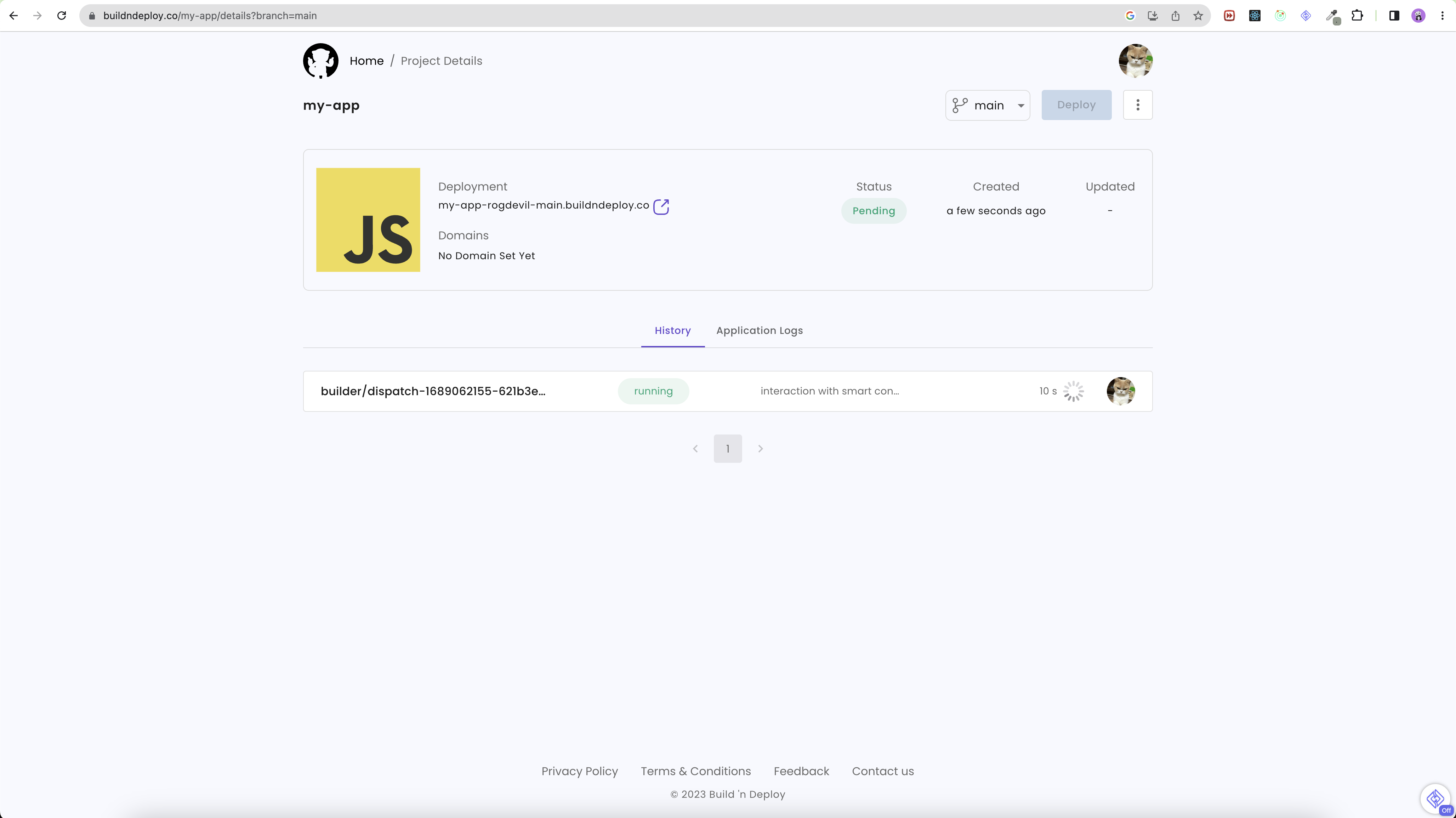 buildndeploy homepage Alt text